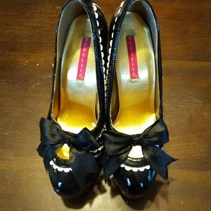 White/Black Bordello Heels